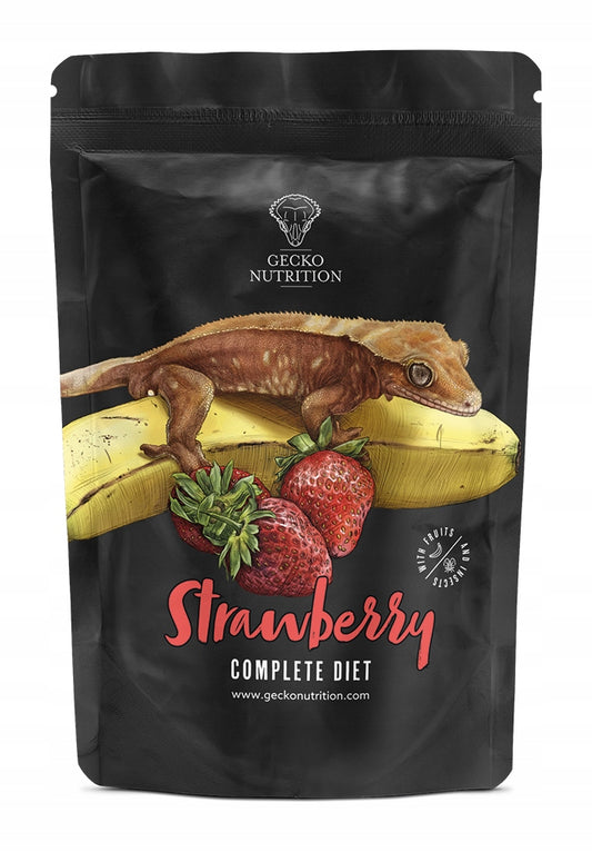 Gecko Nutrition Strawberry (truskawka) 250g - pokarm (papka) dla gekona