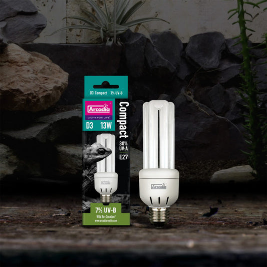ARCADIA Żarówka Kompaktowa MINI Forest D3 7% UVB 13W E27 do Terrarium