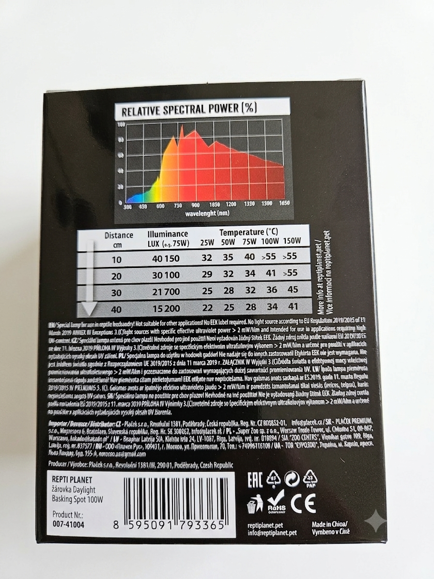 REPTI PLANET żarówka grzewcza dzienna DAYLIGHT BASKING Spot 100W