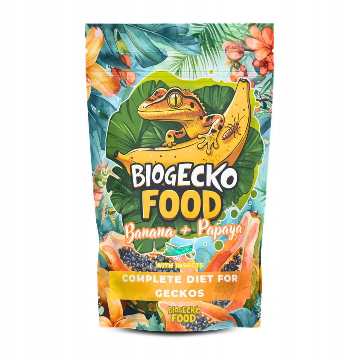 BioGecko Food Banan + Papaja 30g - pokarm (papka) dla gekonów