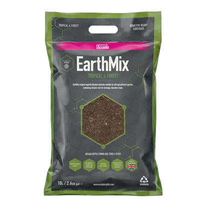 ARCADIA EarthMix Tropical 10L Podłoże Bioaktywne Tropikalne Leśne