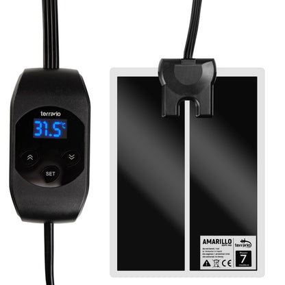 TERRARIO Amarillo Mata Grzewcza 7W z Termostatem LCD do Terrarium 15x28cm