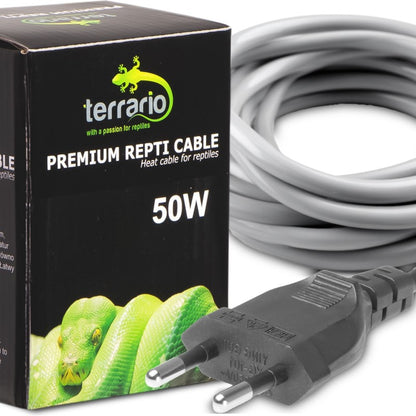 TERRARIO Kabel Grzewczy Wodoodporny 50W 8.5m Silikonowy do Terrarium