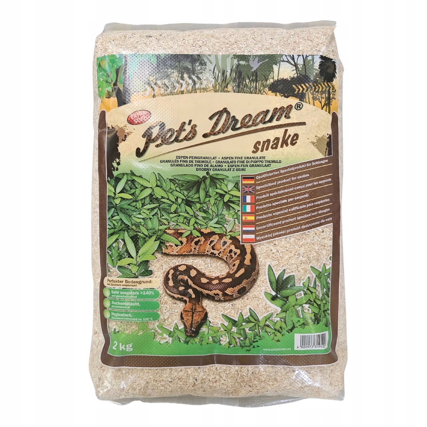 Pet's Dream Snake lignocel, aspen, podłoże, ściółka dla węży 2kg JRS