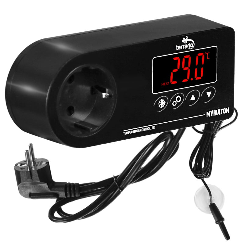 TERRARIO Myriaton Termostat Elektroniczny LCD do Terrarium Sonda Wodoodporna