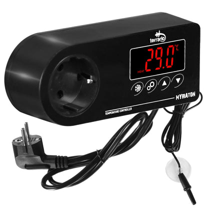 TERRARIO Myriaton Termostat Elektroniczny LCD do Terrarium Sonda Wodoodporna