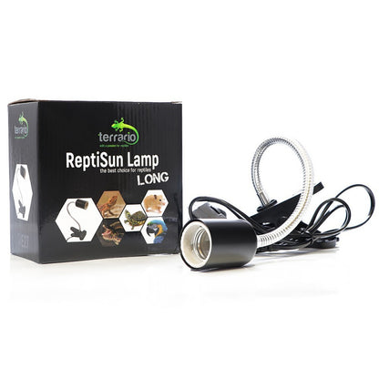 TERRARIO ReptiSun Long Lampa z Klipsem i Regulatorem Gięta Oprawka E27 200W