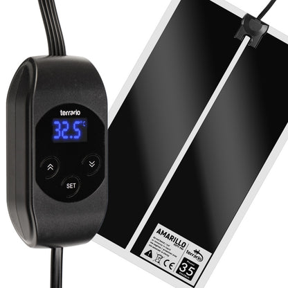 TERRARIO Amarillo Mata Grzewcza 35W z Termostatem LCD do Terrarium 65x28cm