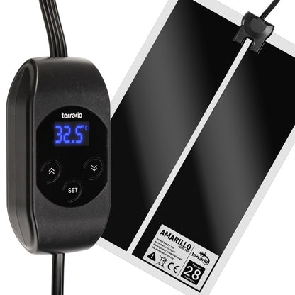 TERRARIO Amarillo Mata Grzewcza 28W z Termostatem LCD do Terrarium 53x28cm