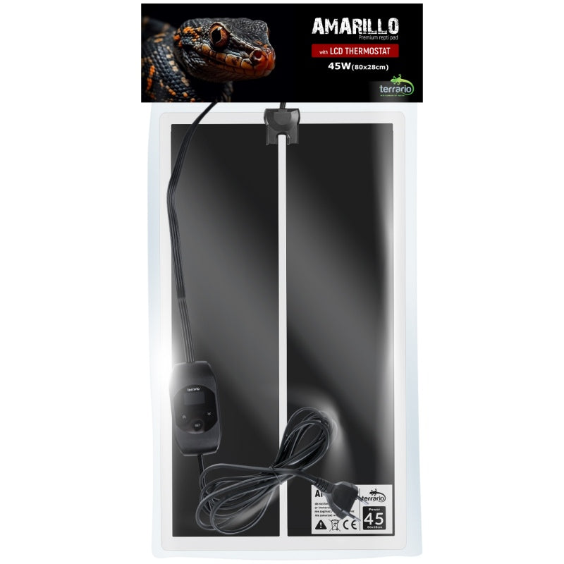 TERRARIO Amarillo Mata Grzewcza 45W z Termostatem LCD do Terrarium 80x28cm