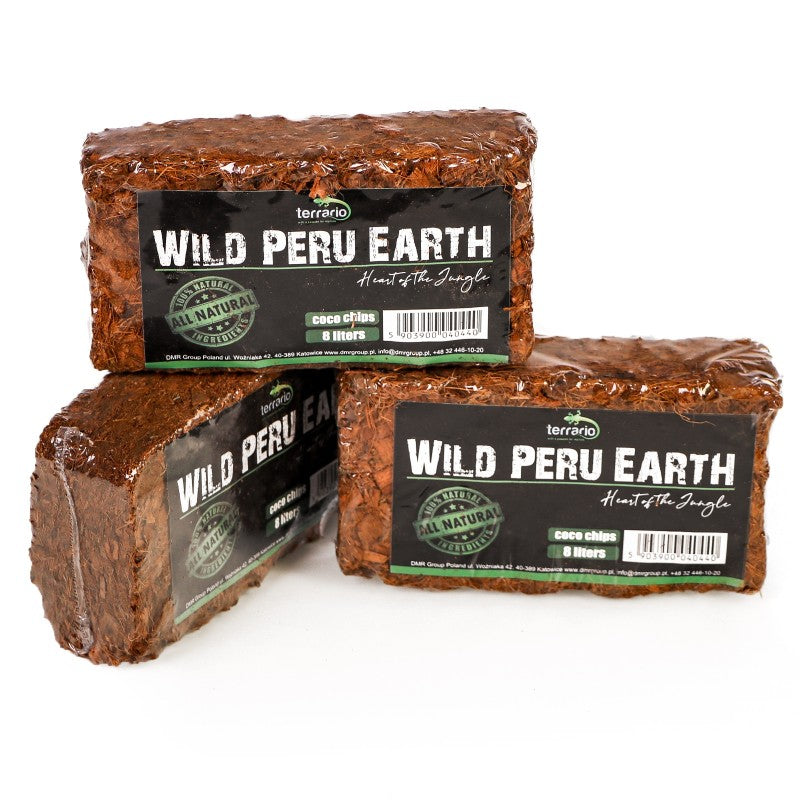TERRARIO Wild Peru Earth 7l 650g Podłoże Zrębki Kokosa do Terrarium