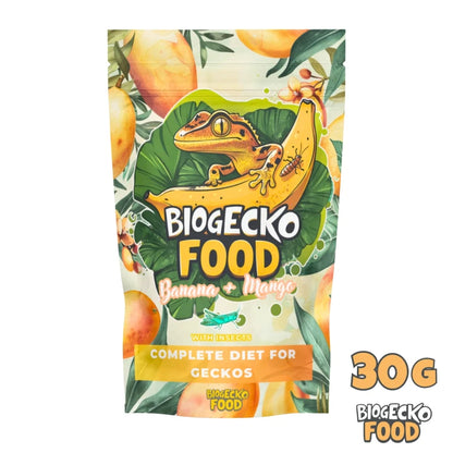 BioGecko Food Banan + Mango 30g - pokarm (papka) dla gekonów