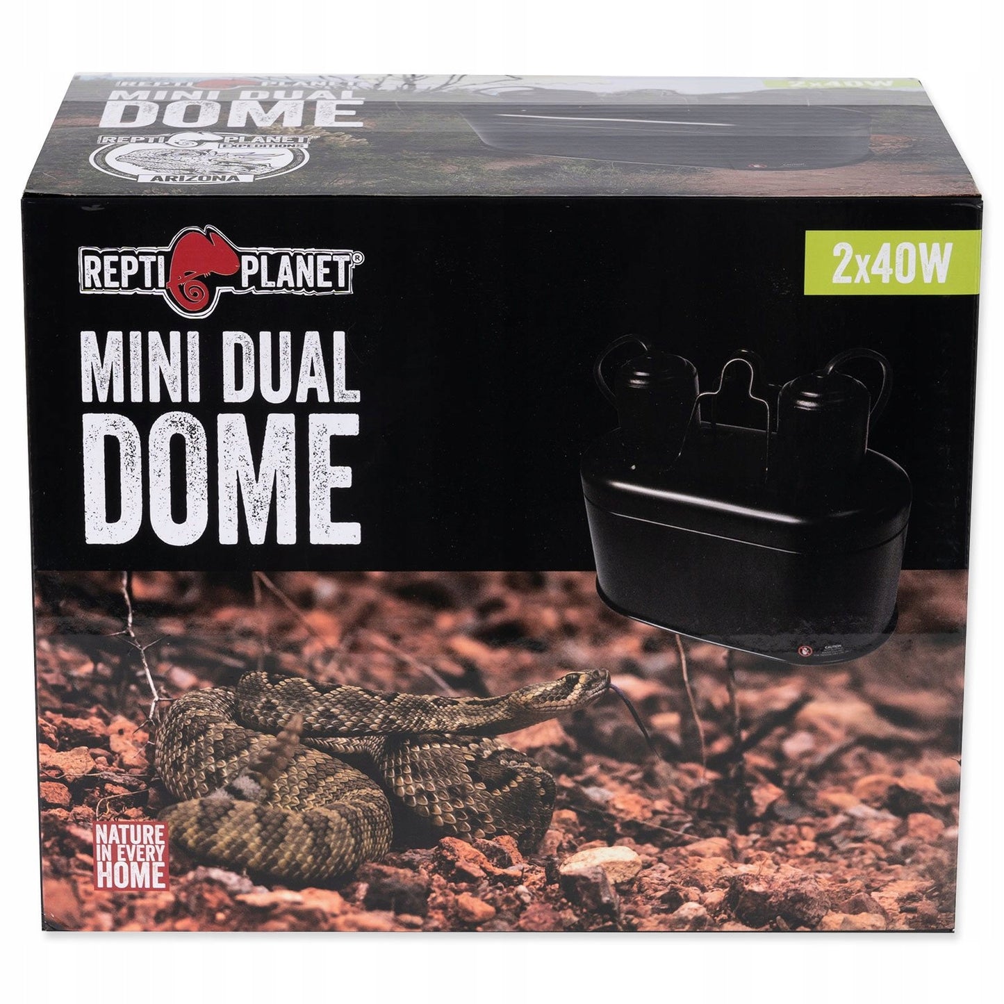 REPTI PLANET Podwójna lampa do terrarium (Mini Dual Dome) 2x40W E27