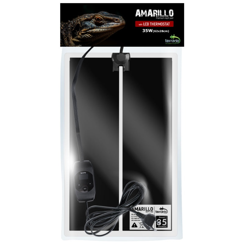 TERRARIO Amarillo Mata Grzewcza 35W z Termostatem LCD do Terrarium 65x28cm