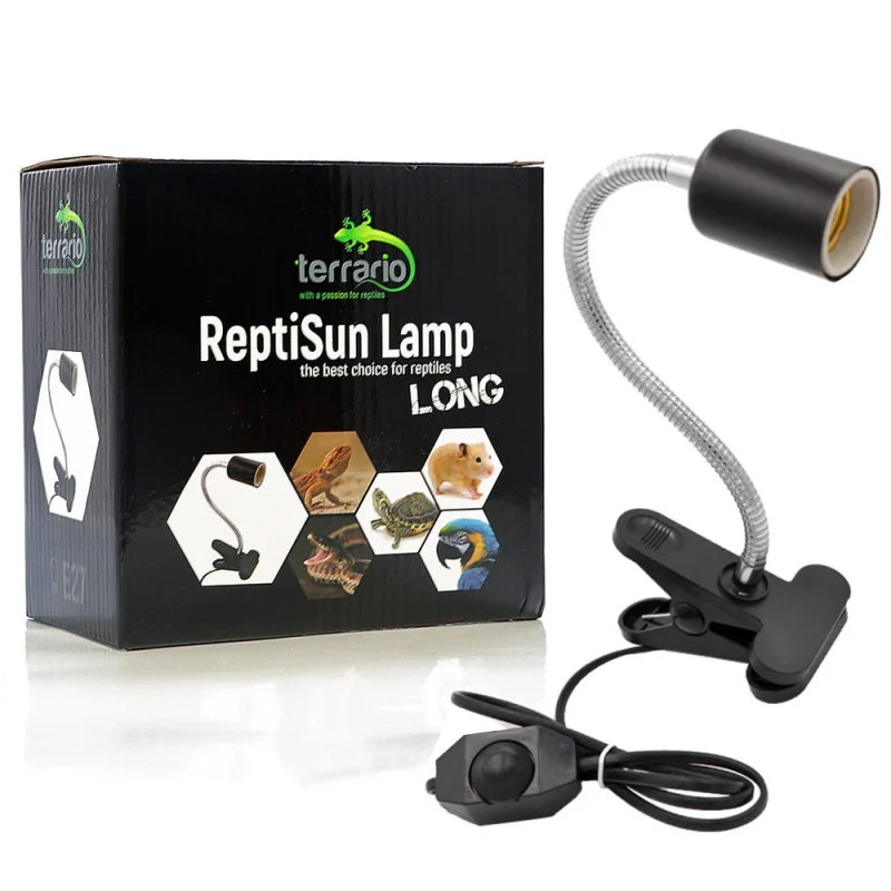 TERRARIO ReptiSun Long Lampa z Klipsem i Regulatorem Gięta Oprawka E27 200W