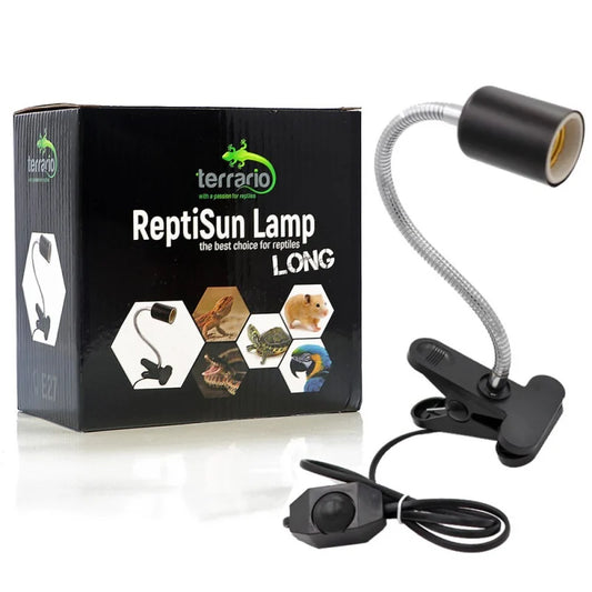 TERRARIO ReptiSun Long Lampa z Klipsem i Regulatorem Gięta Oprawka E27 200W
