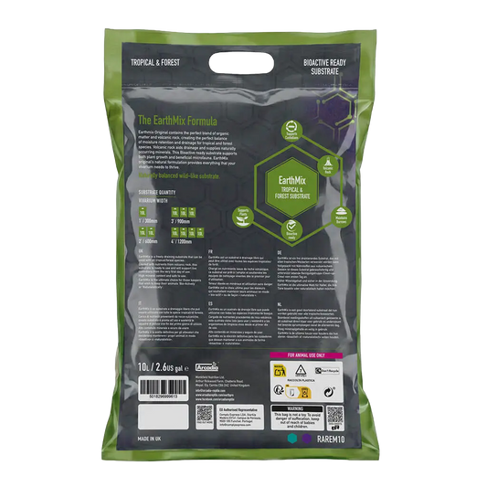 ARCADIA EarthMix Tropical 10L Podłoże Bioaktywne Tropikalne Leśne