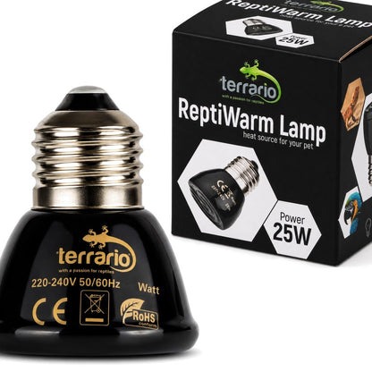 TERRARIO ReptiWarm 25W Mini Emiter Ciepła, Promiennik Ceramiczny Terrarium