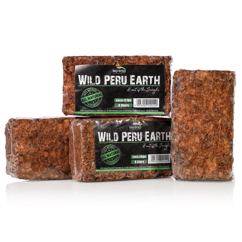 TERRARIO Wild Peru Earth 7l 650g Podłoże Zrębki Kokosa do Terrarium