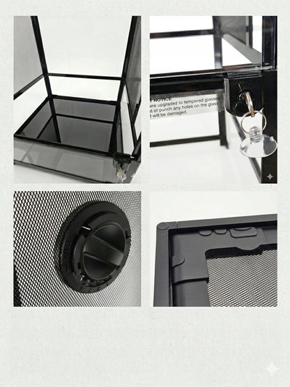 Szklane terrarium składane RK 45x45x60cm (HerpeTerrarium)
