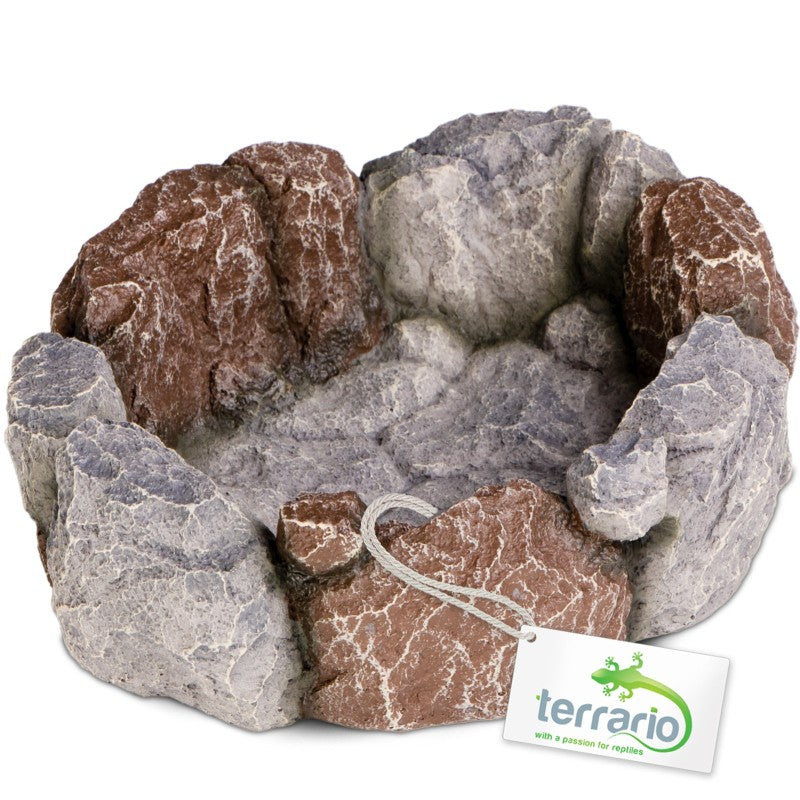 TERRARIO Stone Circle Bowl L Miska Kamienna do Terrarium 17x15x4,5cm dla Gadów