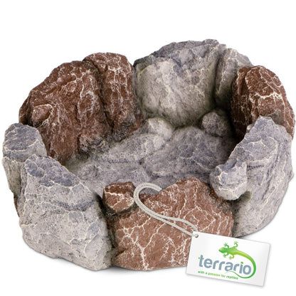 TERRARIO Stone Circle Bowl L Miska Kamienna do Terrarium 17x15x4,5cm dla Gadów
