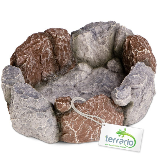 TERRARIO Stone Circle Bowl L Miska Kamienna do Terrarium 17x15x4,5cm dla Gadów