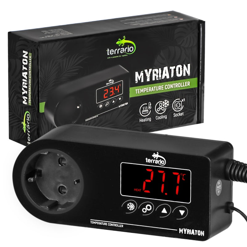 TERRARIO Myriaton Termostat Elektroniczny LCD do Terrarium Sonda Wodoodporna