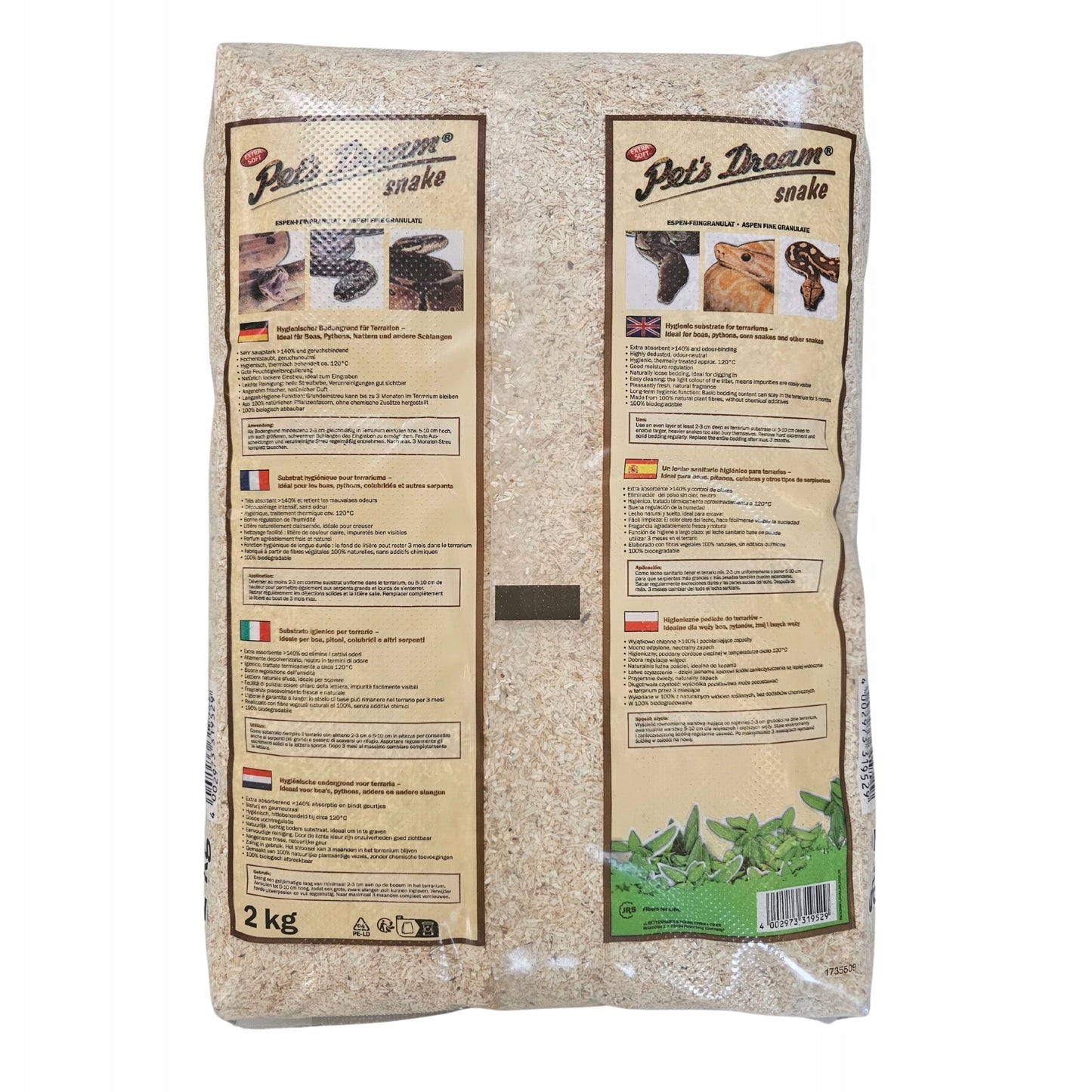 Pet's Dream Snake lignocel, aspen, podłoże, ściółka dla węży 2kg JRS