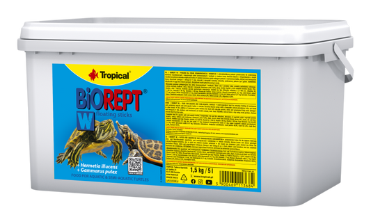 TROPICAL Biorept W Pokarm dla Żółwi Wodnych Pałeczki Pływające 5L 1,5kg