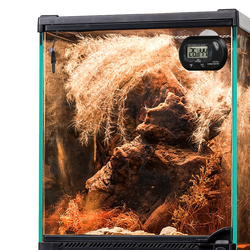 TERRARIO Rotom Cyfrowy Termometr i Higrometr do Terrarium 2x Sonda LCD