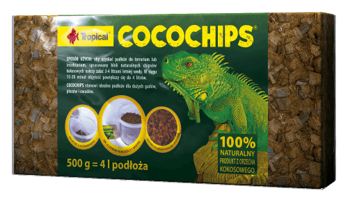 TROPICAL Cocochips 500g 4L Podłoże Kokosowe do Terrarium Chips