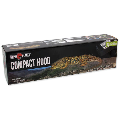 REPTI PLANET Compact Hood 46cm Belka Oprawa do Terrarium E27 na 2 Żarówki