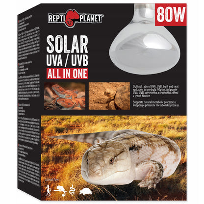 REPTI PLANET solar UVA+UVB ALL IN ONE żarówka słoneczna 80W do terrarium