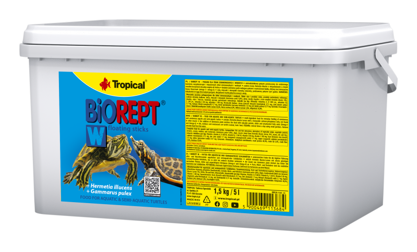 TROPICAL Biorept W Pokarm dla Żółwi Wodnych Pałeczki Pływające 1000ml 300g
