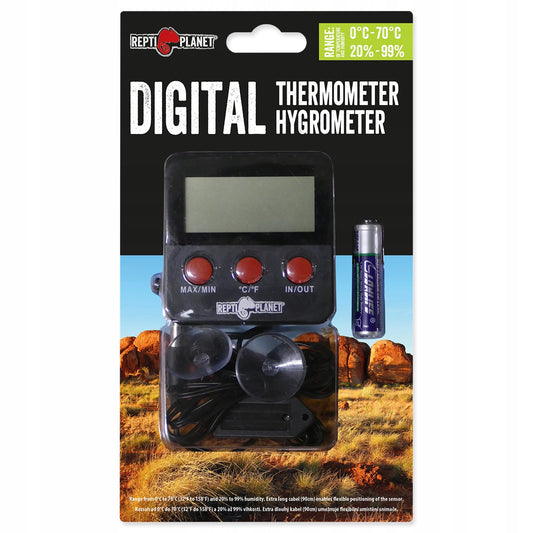 REPTI PLANET termometr/higrometr LCD zewnętrzny do Terrarium
