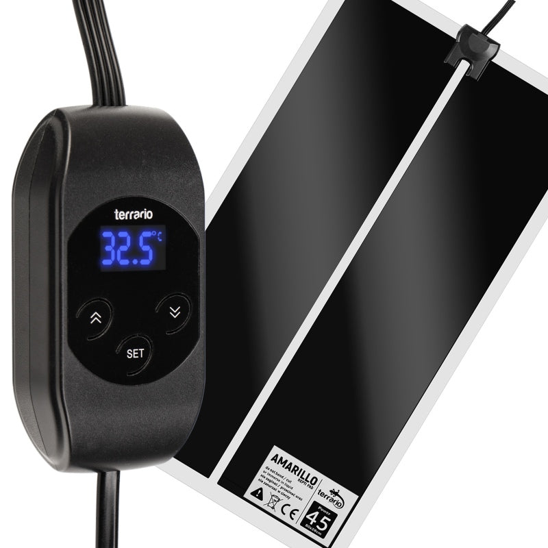 TERRARIO Amarillo Mata Grzewcza 45W z Termostatem LCD do Terrarium 80x28cm