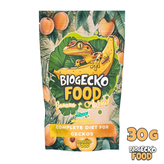 BioGecko Food Banan + Morela 30g - pokarm (papka) dla gekonów