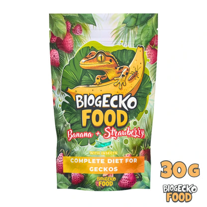 BioGecko Food Banan + Truskawka 30g - pokarm (papka) dla gekonów