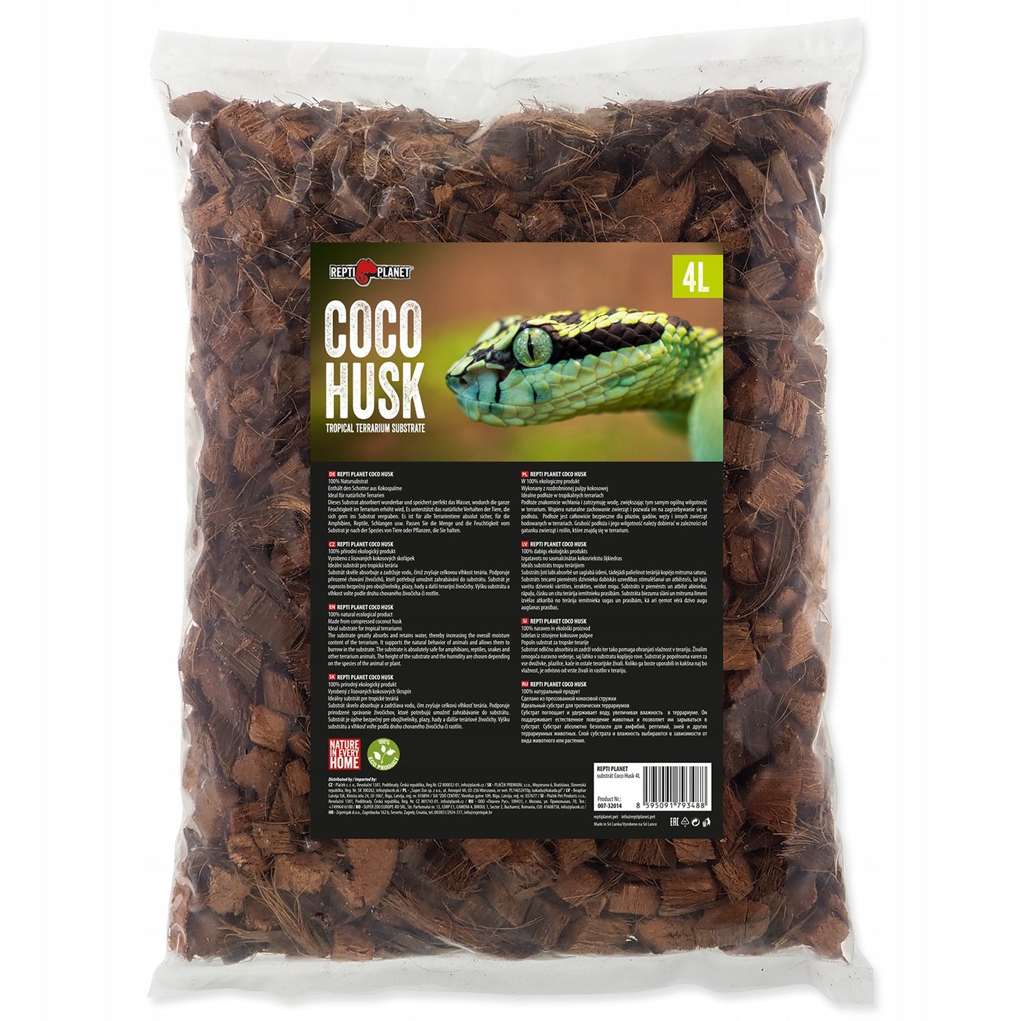 REPTI PLANET Podłoże kokosowe 4l do terrarium (COCO HUSK)
