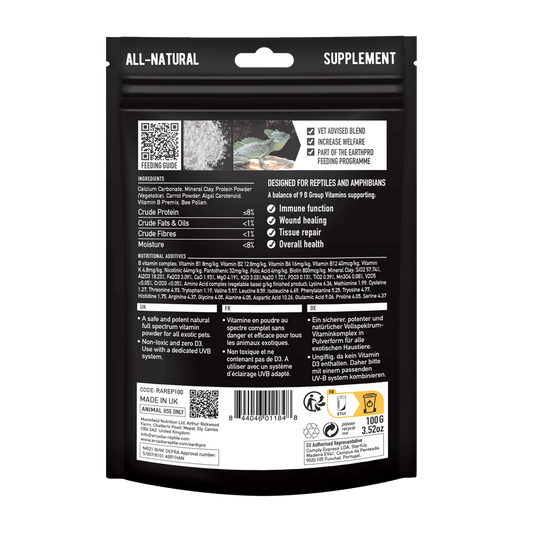 ARCADIA EarthPro-A Witaminy dla Gadów Bez D3 Minerały gady,płazy 100g