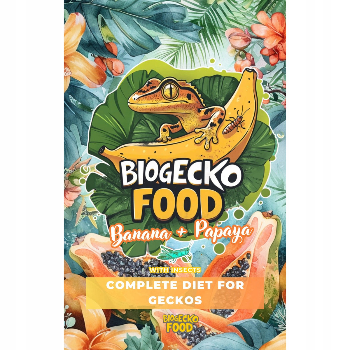 BioGecko Food Banan + Papaja 30g - pokarm (papka) dla gekonów