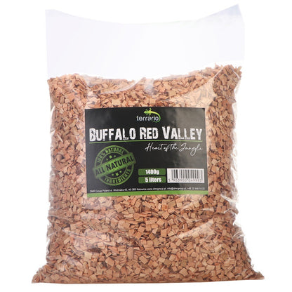 TERRARIO Buffalo Red Valley 5L Średnie Zrębki Olcha Podłoże Terrarium