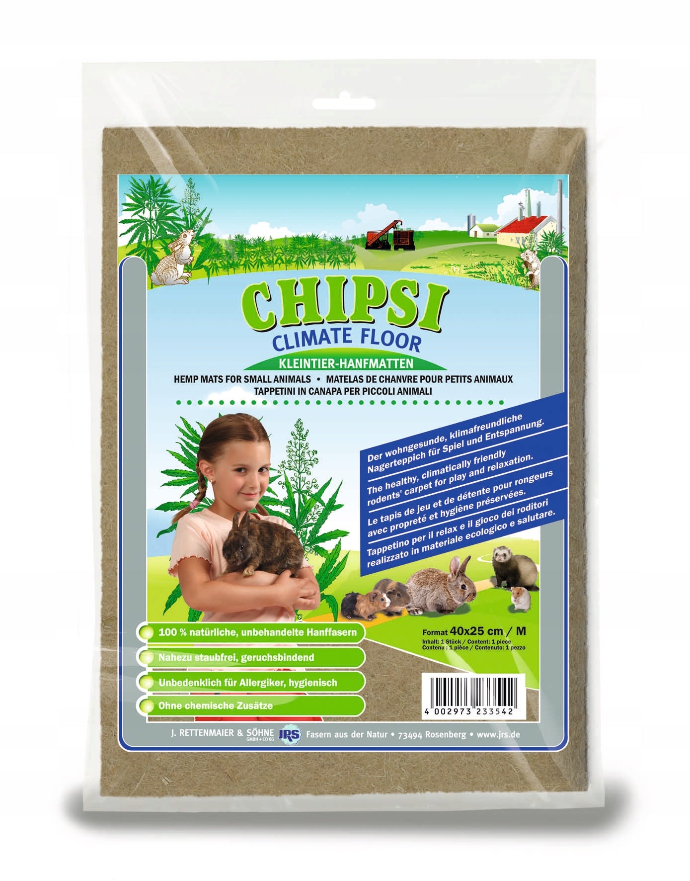 CHIPSI Mata Konopna CLIMATE FLOOR 40X25cm M Gryzonie