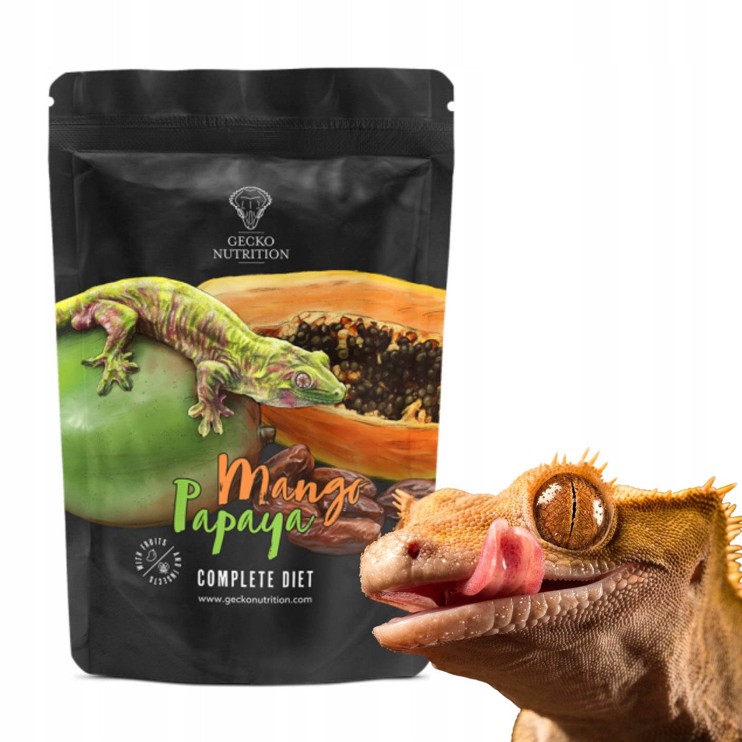 Gecko Nutrition Mango Papaya (papaja) 250g - pokarm (papka) dla gekona