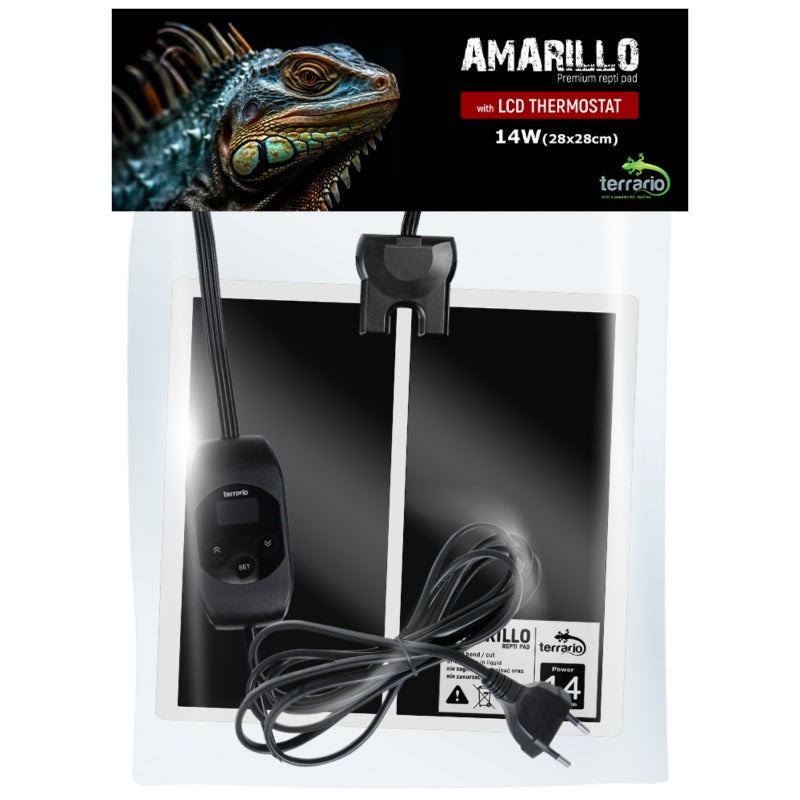 TERRARIO Amarillo Mata Grzewcza 20W z Termostatem LCD do Terrarium 42x28cm
