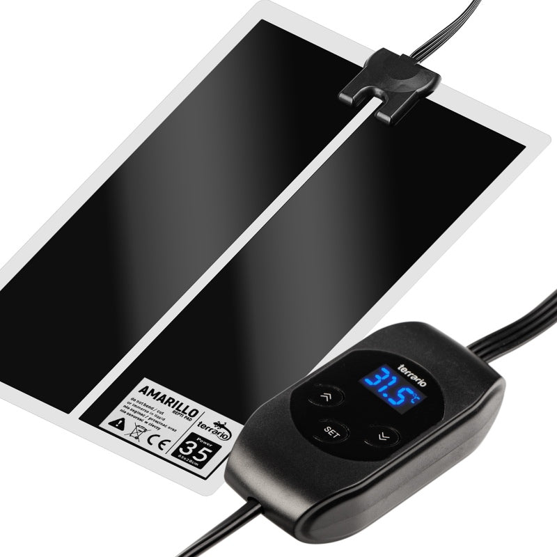 TERRARIO Amarillo Mata Grzewcza 35W z Termostatem LCD do Terrarium 65x28cm