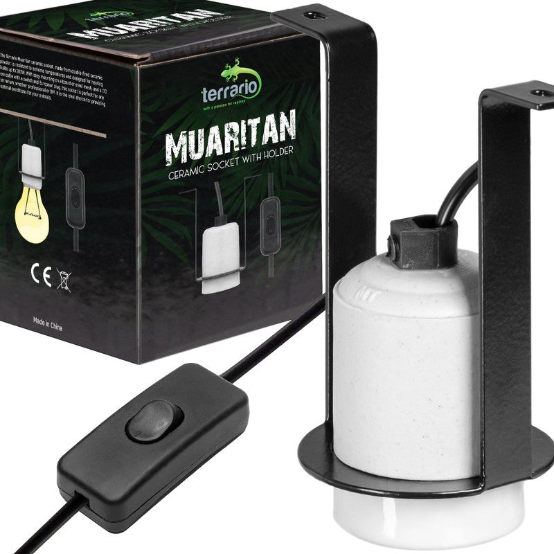 TERRARIO Muaritan Oprawka Ceramiczna E27 z Uchwytem do Terrarium 200W