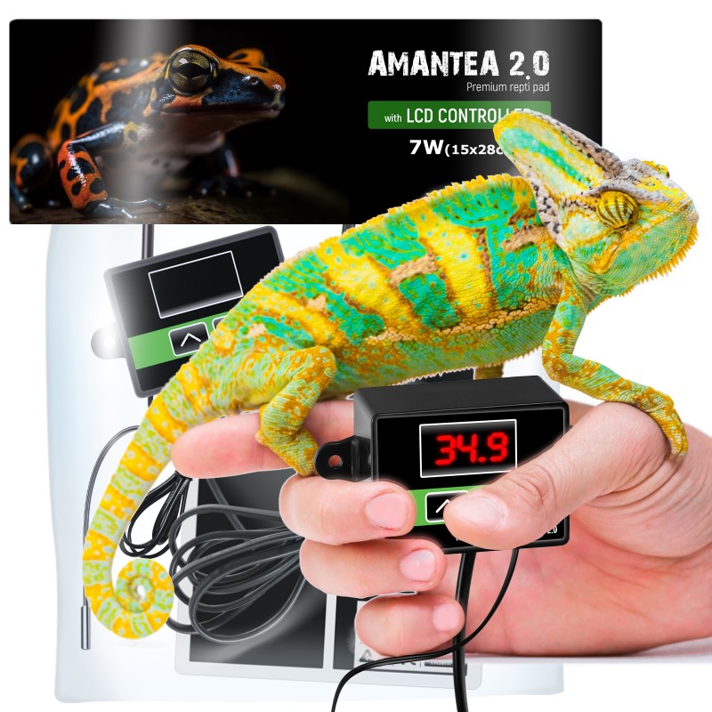 TERRARIO Amantea 7W Mata Grzewcza z Termostatem i Sondą 28x15cm