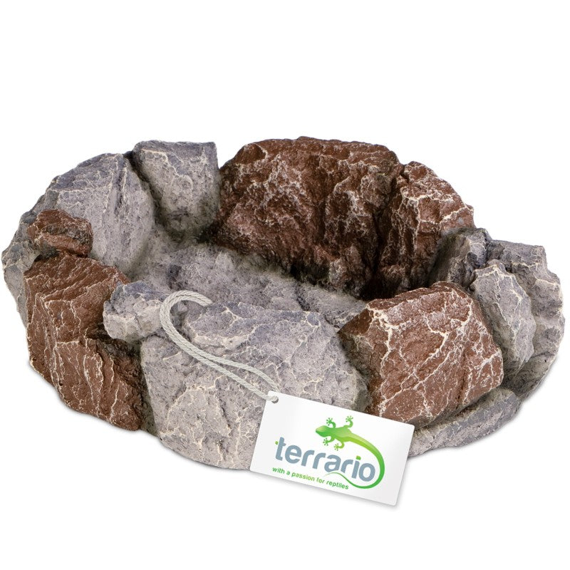 TERRARIO Stone Circle Bowl L Miska Kamienna do Terrarium 17x15x4,5cm dla Gadów